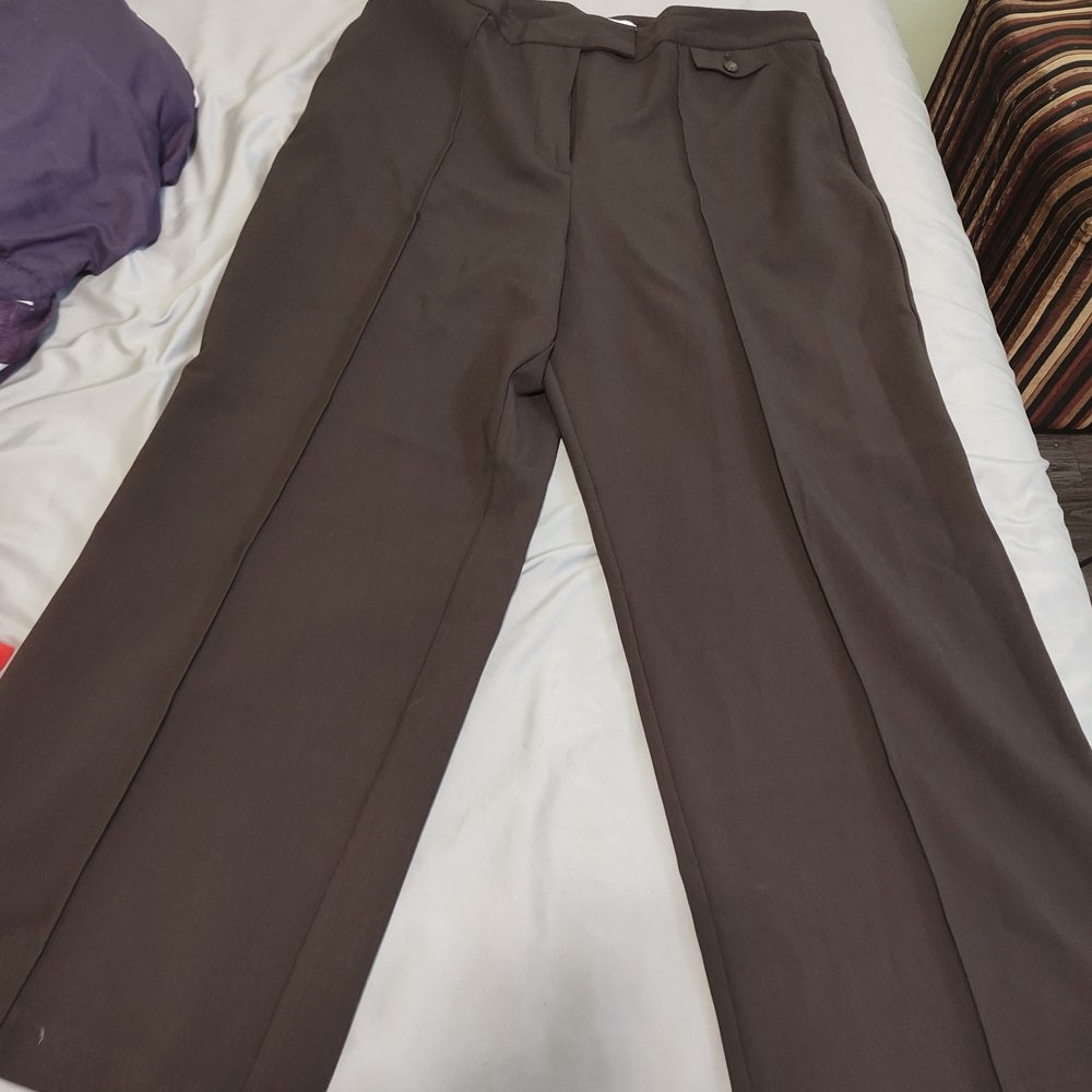 Liz Claiborne Women's Chocolate Wide Leg Pants